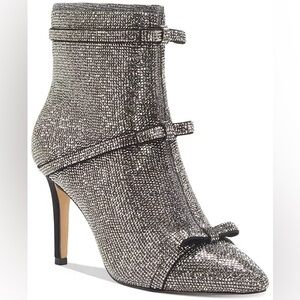 INC International Concepts Isauria Crystal Bow Bling Booties 6.5 (NWOB)